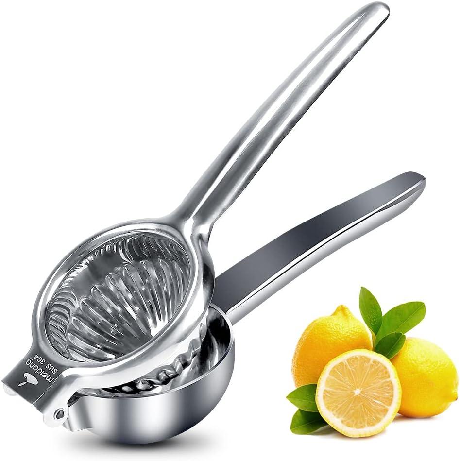 Upgraded Lemon Squeezer Meidong Super Stainless Steel 304 Hand Press Juicer Manual Citrus for Juicing Lemon Limes, Vegetables