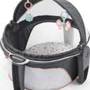 Fisher-Price Portable Bassinet On-The-Go Baby Dome, Travel Play Space with Developmental Newborn Toys & Canopy, Pink Pacific Pebble