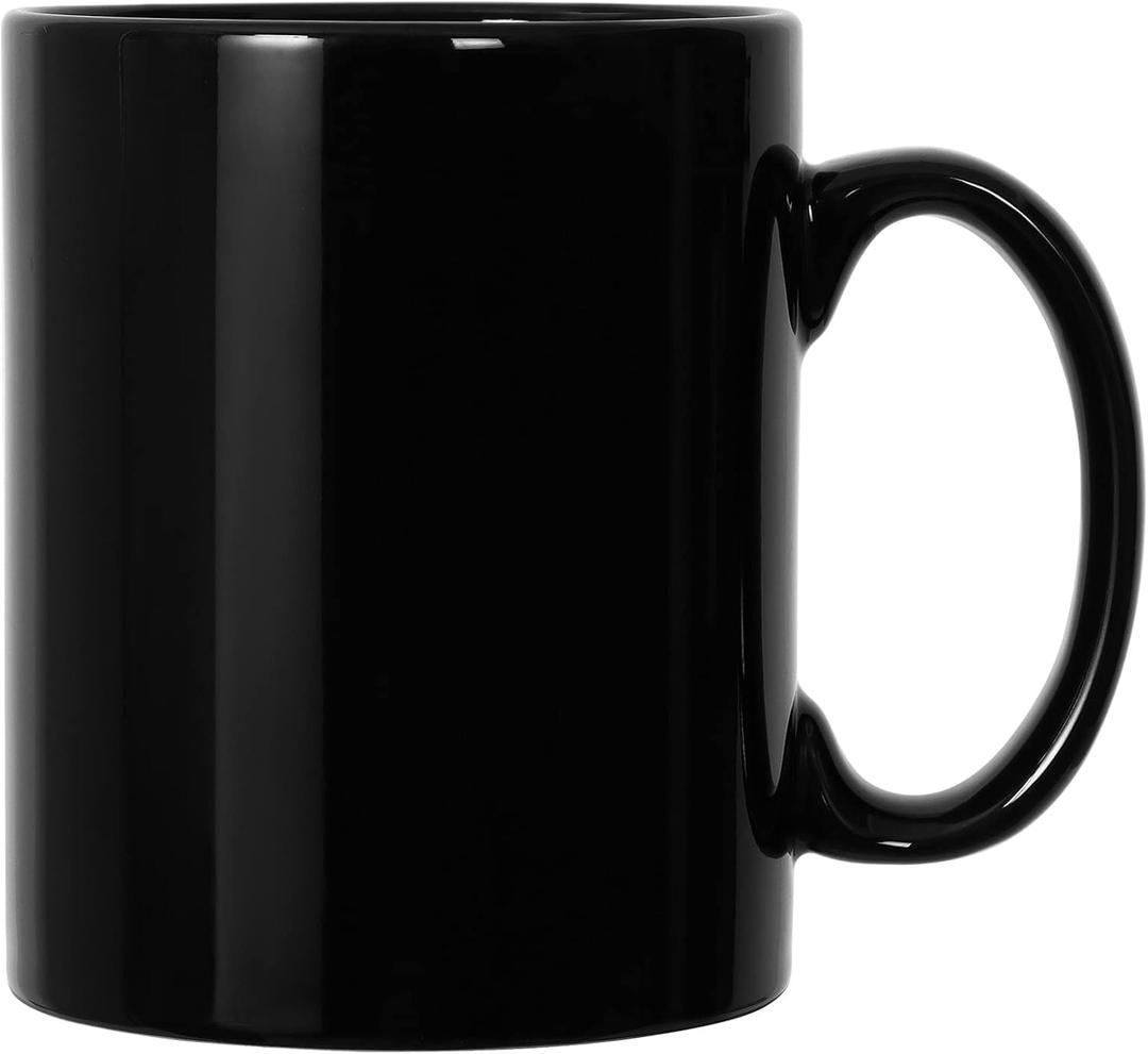 harebe 22 OZ Extra Large Coffee Mug, Smooth Ceramic Boss Giant Tea Cup Big Capacity and Handle for Dad Men, Black