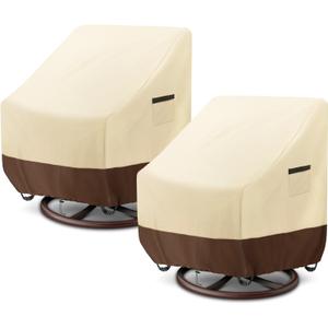 Outdoor Swivel Lounge Chair Cover, Waterproof Heavy Duty Patio Chair Cover, (33" W x 35" D x 38.5" H) Patio Garden Porch Furniture Cover for Swivel Chair - 2 Pack