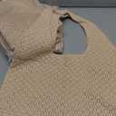 Mesh Beach Bag Crochet Tote Bag Straw Crochet Purses for Women Raffia Tote (Blue)