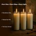 12-Pack of 2x8 Inch White Candles in Glass,7 Day Candle,Unscented Prayer Candle,Suitable for Various Occasions Such as:Memorials,Religious,Catholicism,Churches,Altars,Vigils,etc.