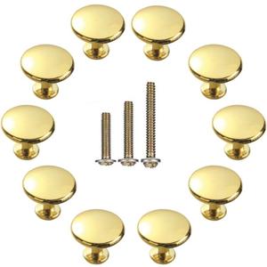 Knobs (10pcs) - Gold Aluminum Alloy, Kitchen Cabinet Hardware Handle, Fashion & Durable, for Dresser Drawers, Cabinets, Cupboards, Wardrobes