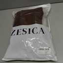 ZESICA Women's Turtleneck Sweaters Dressy Casual Oversized Long Sleeve Knitted Chunky Pullover Sweater Jumper Tops (Brown, L)