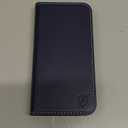 SHIELDON Wallet Case for iPhone 16 5G 2024, Genuine Leather Folio Book Magnetic Closure RFID Blocking Card Slots Kickstand Full Protection Case Compatible with iPhone 16 6.1" - Retro Dark Blue