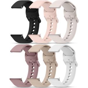Meliya Veryfit Smart Watch Bands for IDW13, IDW16, IDW19 Smartwatch, 6 Pack Soft Silicone Sport Band for Fitpolo IDW13/Woneligo W13/FITVII HM57, ENOMIR/TOOBUR/MILOUZ/Gydom/Faweio/Veryfit IDW19