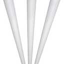Perfectware Cotton Candy Paper Cones, White, 300 Count