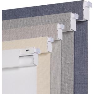 Persilux No Drill Blackout Roller Shades for Window, White, 46 1/2"W x 72"H