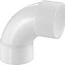 LESSO 3" PVC 90 Degree Sweep Elbow, 3 inch PVC Pipe Fittings High Flow Capacity White for Plumbing and Pool Systems, Schedule 40 White