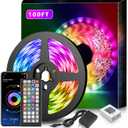 Nexillumi Led Lights for Bedroom 100ft Music Sync Color Changing Led Strip Lights Smart with Remote and App Control Built-in Mic for Party Home Room Decor LED Room Lights