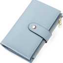 yiijay Womens Wallet RFID Blocking Vegan Leather Trifold Clutch Credit Card Holder Ladies Travel Wallet Purse with Pen Holder