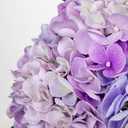Hollyone Purple Hydrangea Artificial Flowers in Vase Latex Real Touch Large Faux Hydrangea Flowers Arrangements Hydrangeas Fake Flower with Glass Vase with Faux Water for Table Centerpiece Home Decor, 12.2x12