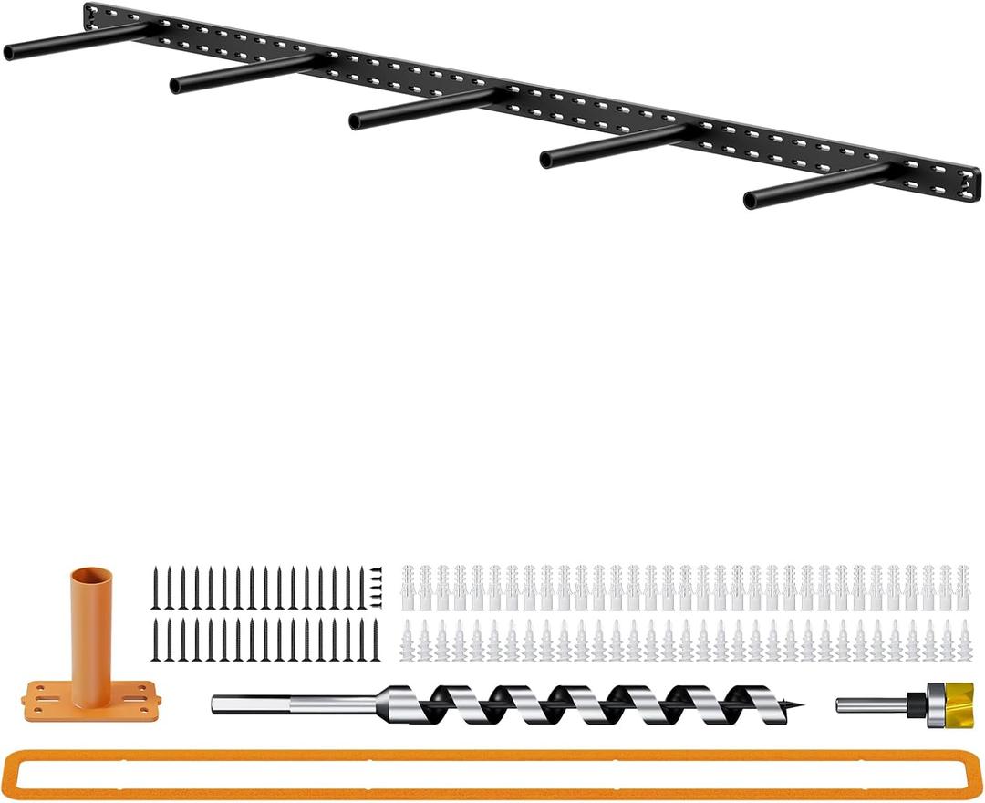 1 Pack Large Shelf Brackets Long Floating Shelf Bracket Invisible Floating Shelf Hardware Heavy Duty Floating Mantel Brackets(56"X6"X1.5" with Tools)