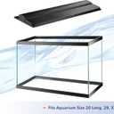 Aqueon LED Deluxe Fish Tank Aquarium Full Hood, Black, 30 Inch