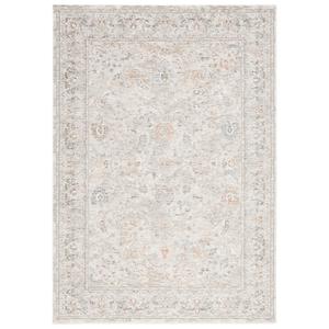Floral Scroll Washable Rug, Non-Skid Backing, Pet & Kid Friendly, Easy Care, Non-Slip Rugs for Dining, Living Room, Kitchen, Bedroom, Low Pile Area Rug, 6×9Ft