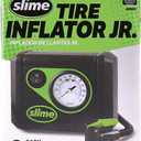 Slime 40059 Tire Inflator, Junior, Compact, Powerful, Portable Car Air Compressor, Lightweight, Analog, Flat Tire Repair, 12V, 12 min Inflation