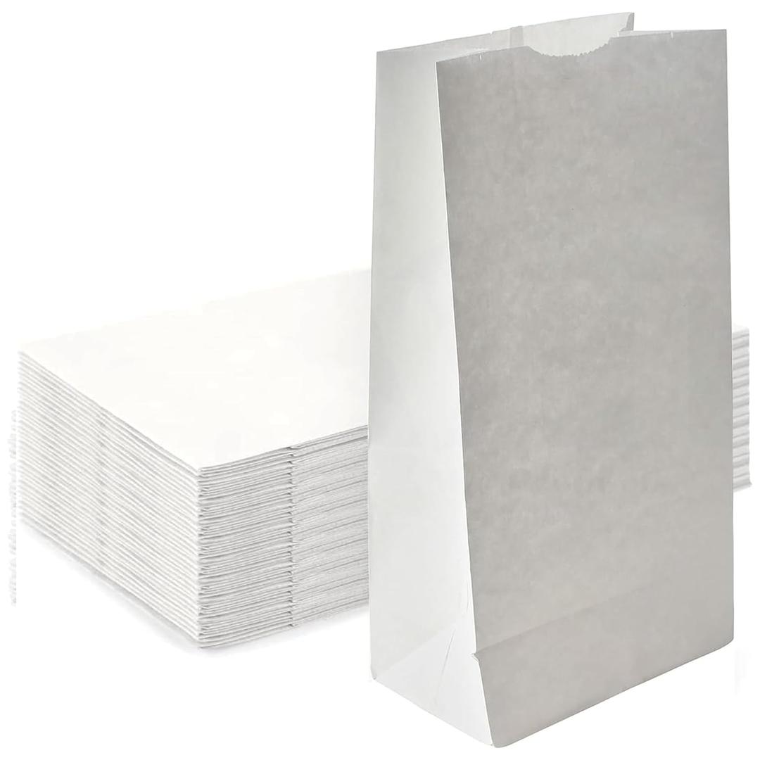 4lb White Paper Bags - Pack of 500ct. White Paper Lunch Bags. Great for Holiday Cookie Bags and Arts and Crafts-500ct