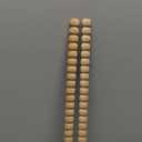 Nuanchu 12 Pcs Decorative Beaded Wood Trim Molding Half Wooden Beads Bobbin Trims 15.75 Inch Unfinished 3D Pearl Paintable Wood Molding for DIY Crafts Home Wall Cabinet Shelf Window Door (24 mm)