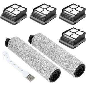 2+4 Pack iFloor 3/ S3 Brush Roller and HEPA Filter Set Compatible with Tineco iFloor 3/ Floor One S3 Cordless Vacuum Cleaner, 2 Pack Brush Rollers + 4 Pack Vacuum HEPA Filters