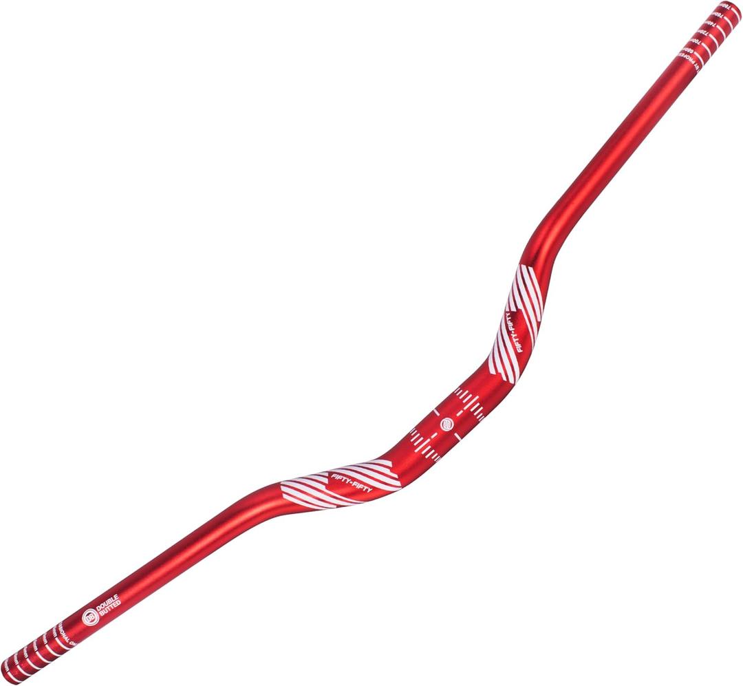 FIFTY-FIFTY Mountain Bike Riser Handlebar, Aluminum Alloy MTB Handlebar, 31.8mm Diameter, 780mm Wide Bicycle Bar
