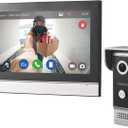 WiFi Video Intercom System, Video Doorbell Camera with Monitor Wireless,1080P IR & Night Vision Camera, 7 Inch Touch Screen Support TY APP, 2-Way Audio, Electronic Photo Frame, Waterproof