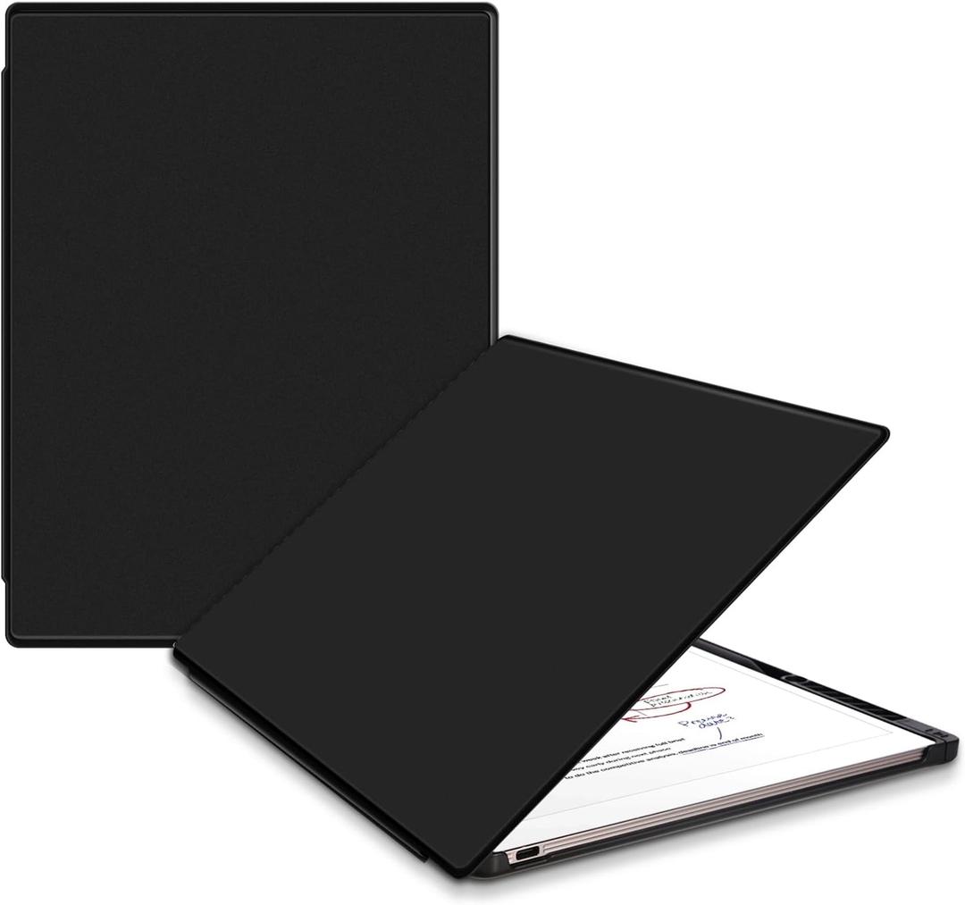 Case for Remarkable Paper Pro Tablet 11.8" (2024 Released) Lightweight and Hard Back Shell Protective Book Folio Cover,Have Auto Sleep/Wake,Pen Holder and Pen Tips Box (Black)