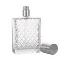 2 Set,100ml Glass Fine Mist Atomiser,Empty Glass Square Grids Perfume Atomizer Spray Pump Bottle Travel Refillable Bottle for Liquid Fragrance Cosmetic Container