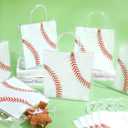 24Pcs Baseball Clear PVC Gift Party Bags with Handles Bulk Sport Goodie Treat Candy Bags Baseball Present Bags for Boys Birthday Party Favor Baby Shower Decorations Supplies 8 x 8 x 3in