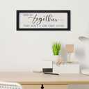 comurdyo And So Together They Built a Life They Loved Wall Sign Decor 16"6" Above Bed Master Bedroom Wood Framed Hanging Wall Art (Black)