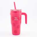 Pink Floral Stainless Steel Travel Mug 24 Oz  