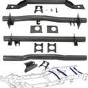 Mountainpeak 4PCS Front and Rear Fuel Tank Support Crossmember, Upper Shock Mount Crossmember, Rear Spare Tire Support Crossmember Kit Fit for 1999-2006 Chevy Silverado GMC Sierra 1500 2500