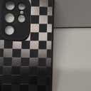 Tnarru for Samsung Galaxy S24 Ultra Case [Support Wireless Charging] Hard PC Back & Soft TPU Non-Slip Sides Scratchproof Protective Cover Slim Thin Case for Galaxy S24 Ultra Checkered Black