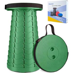 Boreeman Upgraded Folding Stool Lightweight Yet More Sturdy with Load Capacity 400lbs Portable Collapsible Stool for Camping Fishing Hiking BBQ (Army Green)