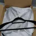 6 Pack Velvet Suit Hangers for Men with 360 Rotating Hooks, Space-Saving Non-Slip Jacket Hangers for Dress, Pants, Shirts, Skirts, Ties (Black)