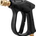 Yakamoz Short Pressure Washer Gun - 4350PSI High Power Spray Gun with M22-14mm Connector & 1/4 Quick Connect for Foam Cannon Car Wash