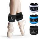 Ankle Weights for Women & Men - 0.5lb/1lb/2lb/3lb Pairs for Walking, Running, Yoga, Fitness - Premium Ice Silk Fabric - Comfortable, Durable & Tear Resistant (Black)
