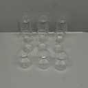 Glasseam Clear Small Flower Vases - Bulk Set of 9, Handmade Modern Decorative Bud Vases for Flowers, Wedding Centerpiece, Dining Table Decoration