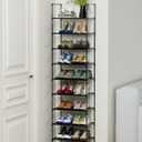 FIDUCIAL HOME 10 Tiers Shoe Rack 20-25 Pairs Sturdy Shoe Shelf