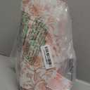 Bedside Touch Lamp, Wood Small Table lamp with 2 USB Charging Ports & Flower Fabric Shade, 3-Way Dimmable Nightstand Lamps for Living Room Bedroom Office Reading Desk Home Dorm Pink