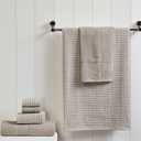 Modern Threads 6 Piece Cotton Bath Towel Set Ultra Soft 600 GSM Towels Bathroom Set with Hand Towels and Washcloths Waffle (Classic Taupe)