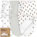 Baby Swaddle Sleep Sacks with Zipper - 3-Pack Swaddles for Newborns 0-3 Months, Infant, Baby Girls, Boys, Soft & Durable Newborn Sleep Sack, Easy Diaper Change Swaddling Blanket (The Wild 2, OS)