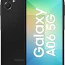 Samsung Galaxy A06 5G | 128GB, 2025 | IP54 Splash Resistant, 6.7" 90Hz Display, Android 15, International Model Factory Unlocked for Global, T-Mobile, Metro | 20W Fast Charger Bundle, Black