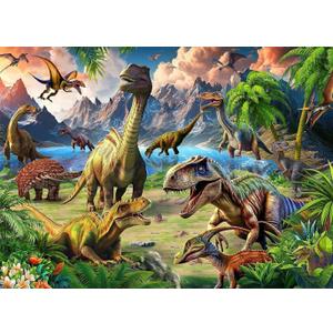 Dinosaur World 100 Piece Puzzle for Kids Ages 5-8 - Children's Learning Educational Toy Gift for Girls 5-10 Years Old (15" X 10")