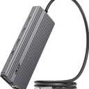 Acer 11 in 1 USB C HUB Multiport Adapter with 4K@60Hz HDMI, 2x10Gbps USB C, 2x5Gbps USB A, 100W PD Port, 1000Mbps Ethernet, 1080P VGA, SD/TF, Laptop Docking Station Dual Monitor for PC, Desktop(2ft)