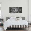 Black and White New York Skyline Cityscape Wall Art Print, 40"L x 20"W