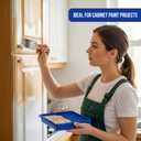 Pro Grade Paint Brushes, 5-Piece Paint Brush Set: Flat & Angle Brushes for Latex and Oil Paints, Stains, Interior & Exterior Home Improvement