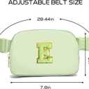 Gitus Gifts for 8 9 10 11 12 Year Old Girls Belt Bag Fanny Pack Crossbody Bags with Initial Letter Patch Cute Stuff Birthday Gifts for Teen Girls Women Personalized Trend Stuff (Light Green-E)