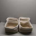 Storage Baskets for Shelves, Woven Storage Basket, Bins for Cube Storage, Cotton Rope Basket with Handles for Toy, Book, and Clothes Living Room, (4 Packs) Off White & Brown (12.5"(L)9.1"(W)7.9"(H))