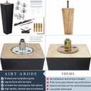 Airy Abode Premium Black Square Furniture Legs (Full Install Kit) - Pick Your Size and Color