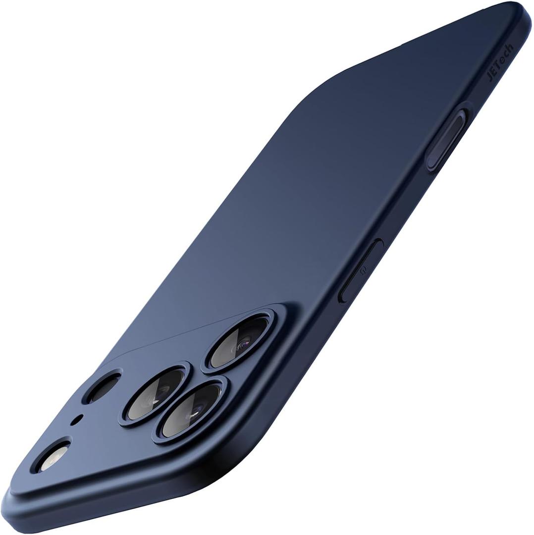 JETech Slim Case for iPhone 17 Pro Max 6.9-Inch, Ultra-Thin Lightweight Minimalist Phone Cover with Camera Lens Protection, Matte Anti-Fingerprint Finish (Dark Blue)